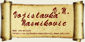 Vojislavka Masniković vizit kartica